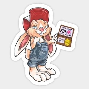 American agent rabbit Sticker